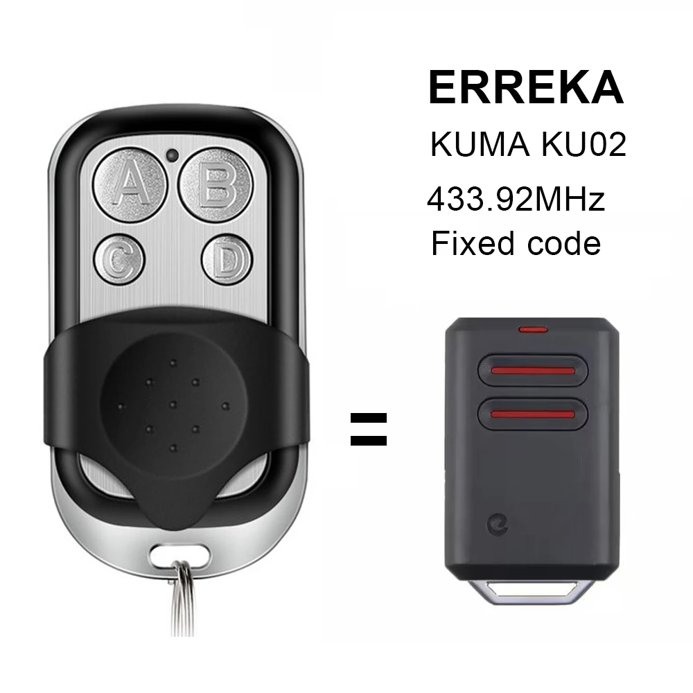 Erreka kuma ku02 garage fernbedienung klon 433,92 mhz fester code Image