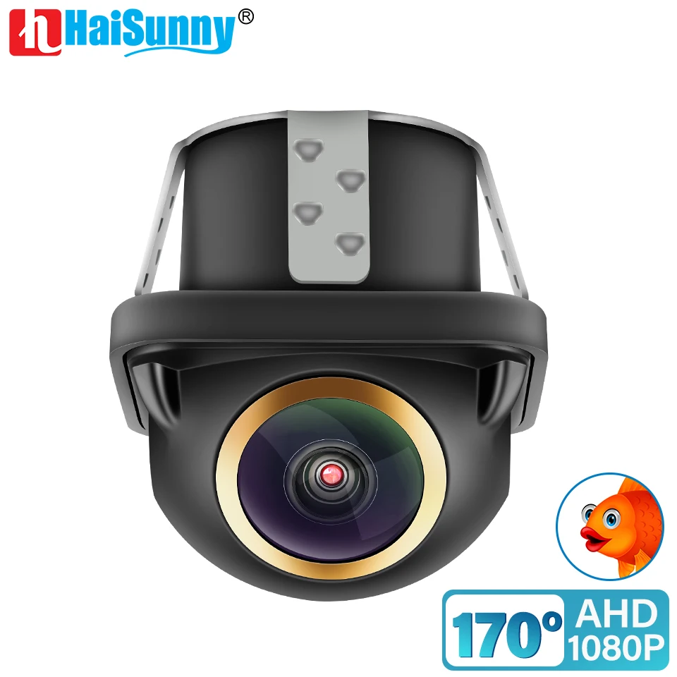 Hai sunny hd auto rückseite front view kamera 1920 ° fisheye cvbs ahd 1080 x p nachtsicht wasserdichte rückfahr kamera Image