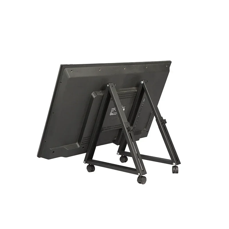 1 Paar rollender TV-Ständer, mobiler TV-Ständer mit Rollen für 32–55 Zoll LEDs, LCD, flache und gebogene Fernseher, winkelverstellbarer TV-Wagen
