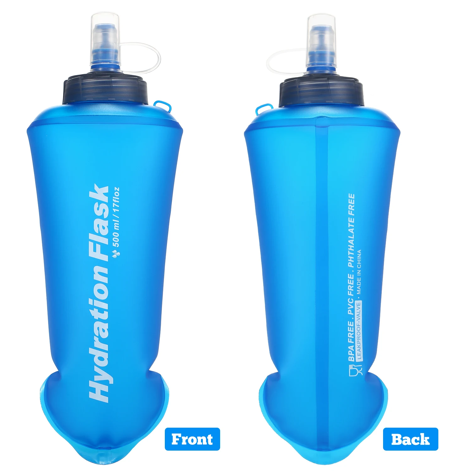 500ml weiche zusammen klappbare TPU-Wasser flasche zum Laufen Wandern Radfahren Klettern Image