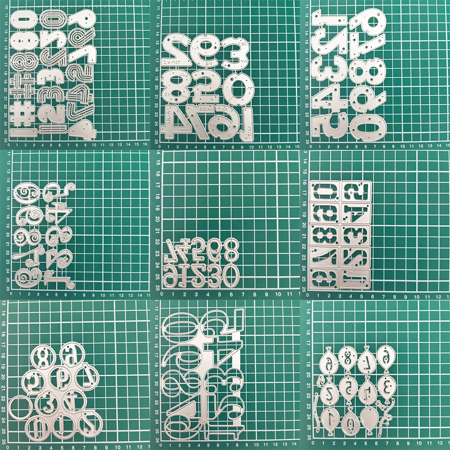 2025 neue 0-9 Nummer Figur Metall Schneiden Stirbt für DIY Sammelalbum Französisch Brief Wort Messer Form Klinge Punch schablone Karte Machen Image