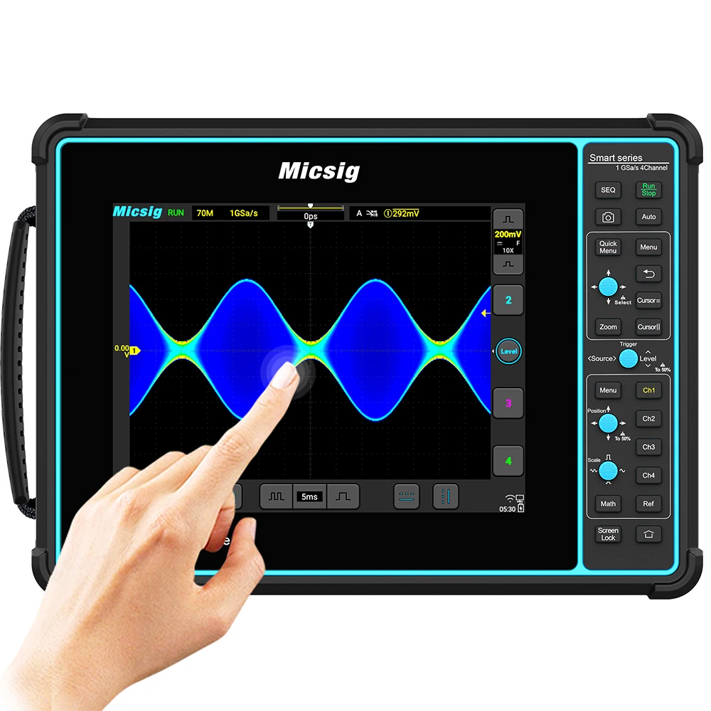 Micsig Digital Oscilloscope TO1104 100MHz 4CH 28Mpts portable oscilloscopes Automotive touchscreen diagnostic STO1104 SATO1004