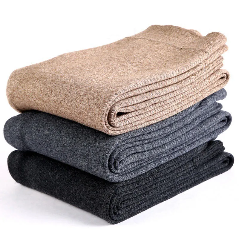 Ordos City 100% Wollhose mit hoher Taille kälte beständiger Kaschmir verdickte Thermo-Unterwäsche Herren Winter Image