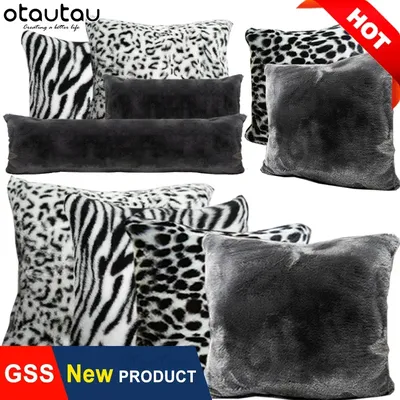 Otautau weiche flauschige Kunst pelz Kissen bezug Abdeckung Wohnkultur Plüsch Samt Kissen bezug Kissen Auto Stuhl Sofa Bettwäsche kd006 Image