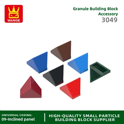 Wange 166pcs/lot doppelseitig schräg block moc dach zubehör kompatibel mit geneigten platten ziegeln Image