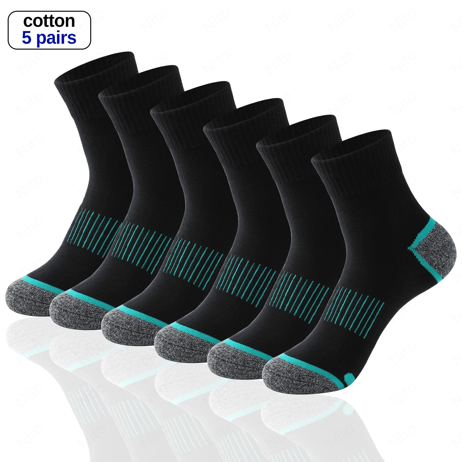Hohe Qualität Lot Herrensocken Casual Atmungsaktive Laufsportsocken 5 Paar Männliche Baumwollsocken Winter Schwarze Socken Männer Große Größe 38-45