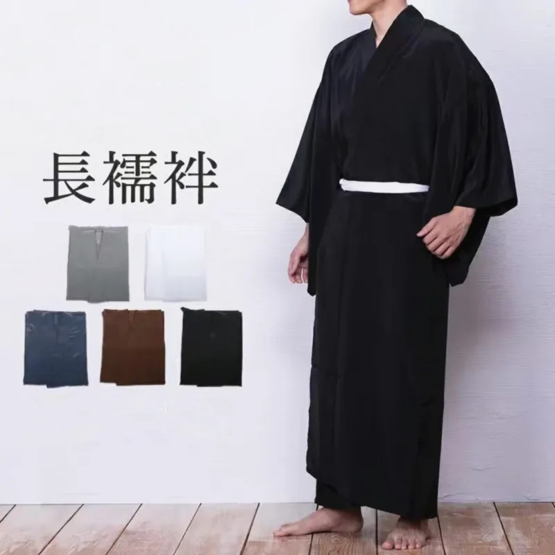 Japanische männer kimono gefüttert mit formale bademantel slip-auf hemd für männer exklusive baumwolle schwarz/weiß farbe freie größe Image