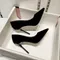 Women Pumps Sexy Suede Ponited Toes High Heels Fashion Office Stiletto Party Red Wedding Shoes