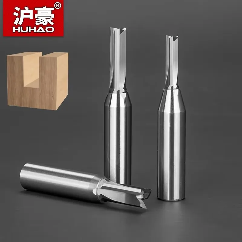 HUHAO 12,7mm Schaft Fräser Woodwroking Werkzeug CNC Schaftfräser TCT Hartmetall Stahl Trimmen Router Bit Für MDF Sperrholz Spanplatte Image