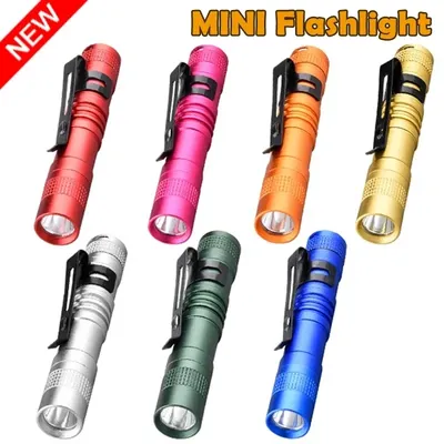 Small Mini LED Flashlight Handheld Pen Light Flashlight Tactical Pocket Torch PenLight with Clip Led