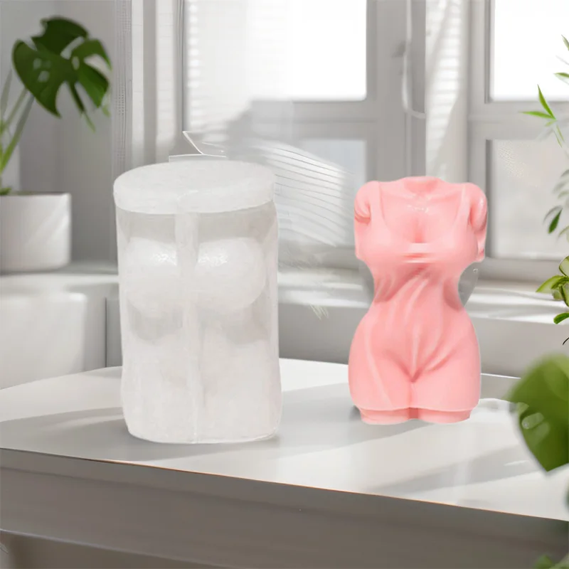 1 Stück, Körperform für Männer und Frauen, Gips Aroma therapie handgemachte Kerze Tropfer Silikon dekorative Form Image