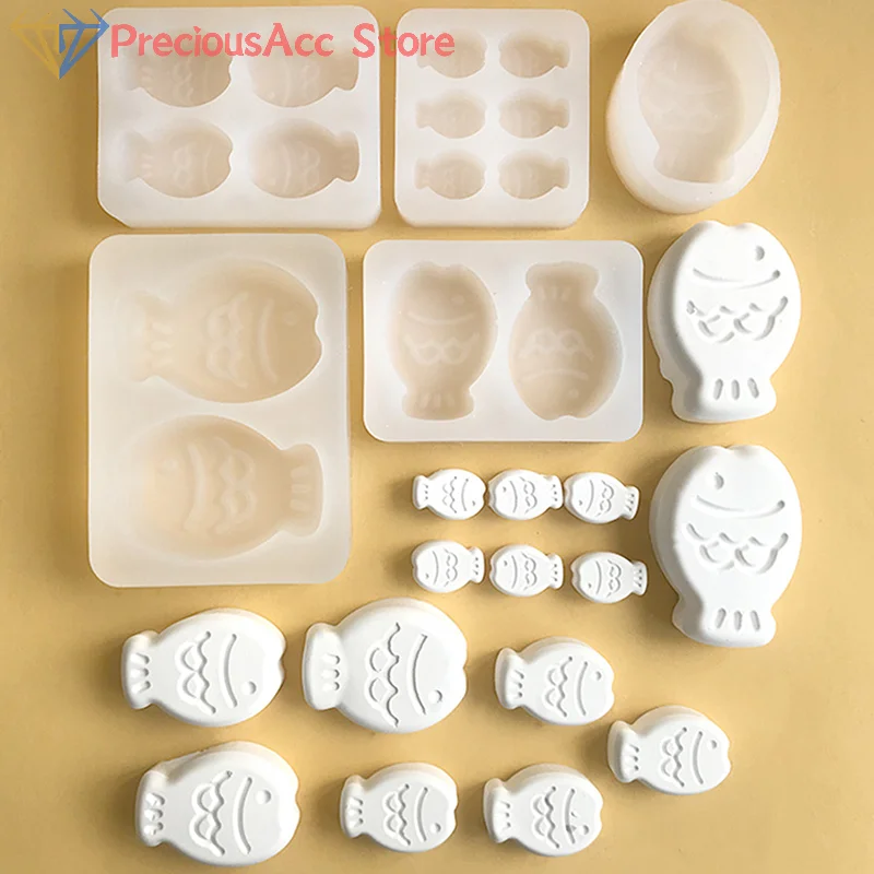 Cartoon Little Fish Snapper geröstete Kuchen mühle gebackene Silikon Reiskuchen form Seifen form Gips Aroma therapie Image