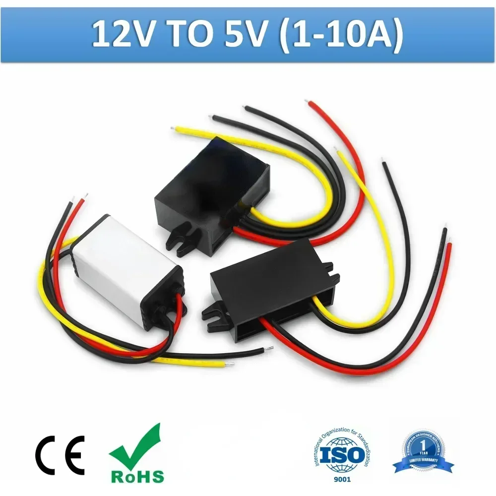 12V bis 5 V DC/DC-Abwärtsmodul-Stromrichter 10a 8a 5a 3a 1a Kunststoff-Buck-Wandler 5 Volt Spannungs reduzierer Image