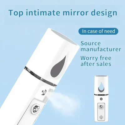 NANO FACIAL MISTER PORTABLE MINI FACE MIST HANDY SPRAYER COOL FACIAL STEAMER Humidifier for Room Outdoor Indoor