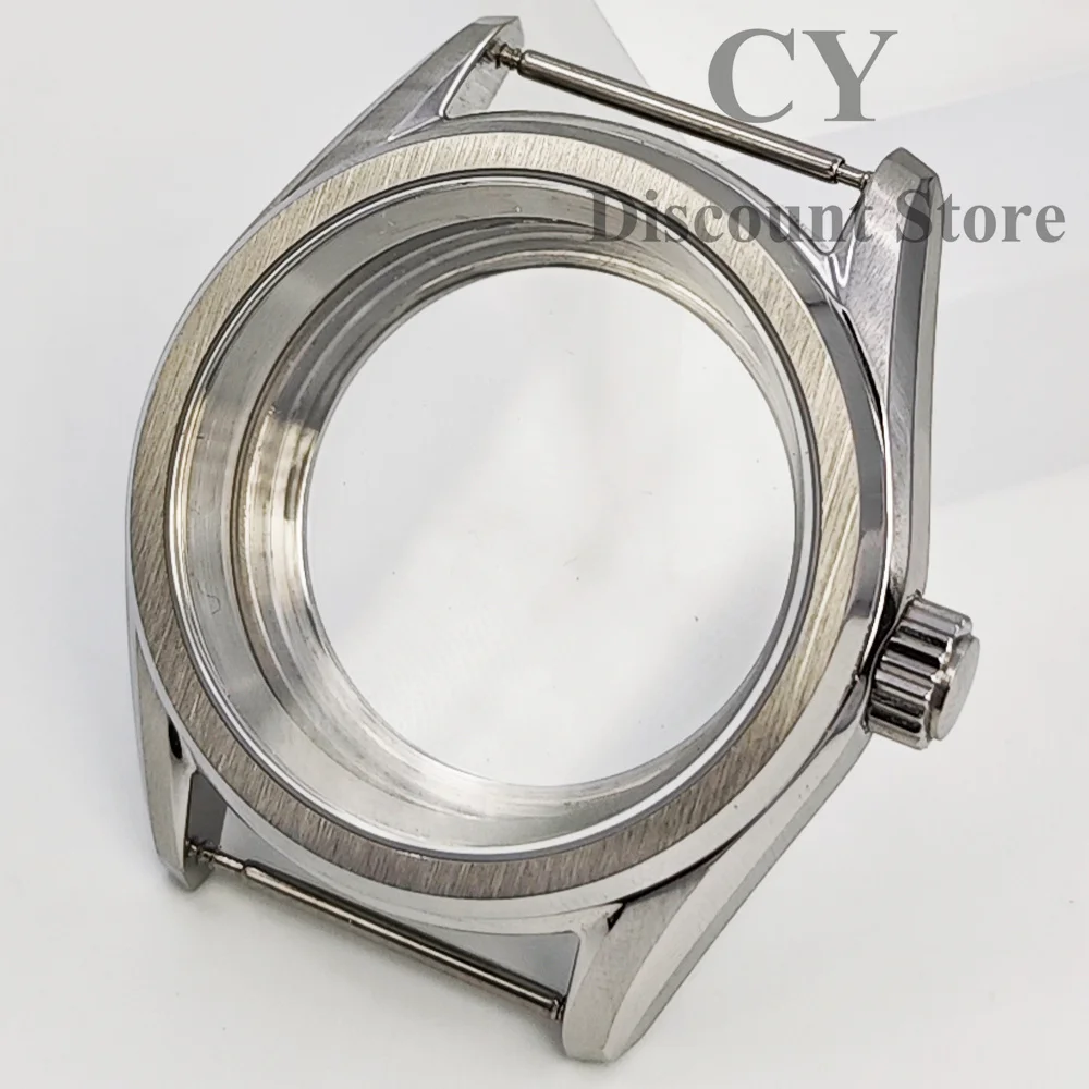 NH35 Uhrengehäuse 38 mm Silber Edelstahl Uhrengehäuse Armband 10ATM Saphirglas passend für NH34 NH35 NH36 ETA2824 PT5000 Uhrwerk Image