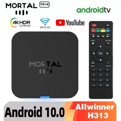 Global Mortal TX1-S Allwinner H313 Quad Core Android 10 Smart Andriod TV-Box 2,4G WiFi 4K HDR10 2GB 16GB Streaming-Medien