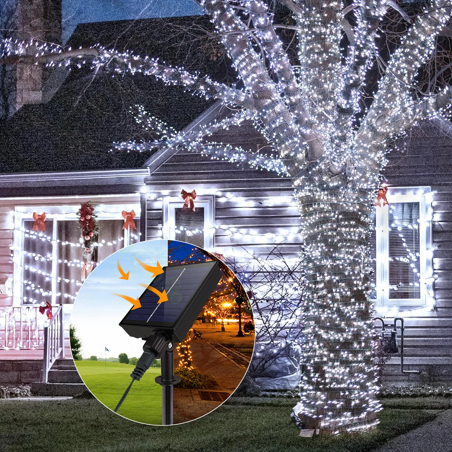 100 M-10M führte Solar Garten Lichter String wasserdichte Solar leuchten im Freien für Hof Terrasse Weg Weihnachts dekorationen Solar lampe