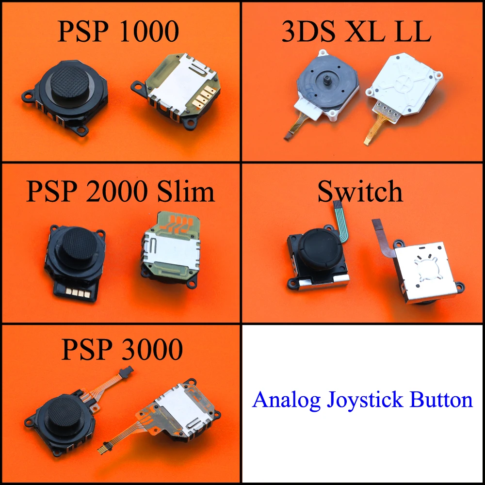 2 Stücke 3D Analog Joystick-Taste für PSP1000 2000 Slim PSP 3000 Für Nintend Schalter NS JoyCon Für 3DS Spielkonsole Reparatur Tasten Image