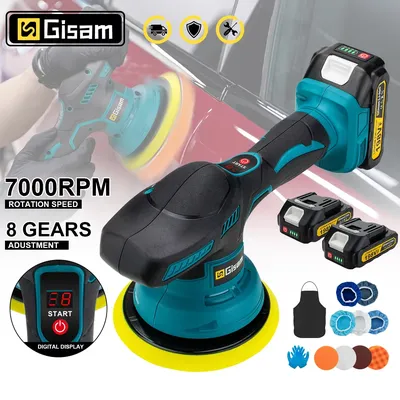 G perfil 8 Gang Digitalanzeige Akku-Autopolierer Elektrische Polierer Auto Auto Wachsen Poliermaschine Für Makita 18 V Batterie Pin