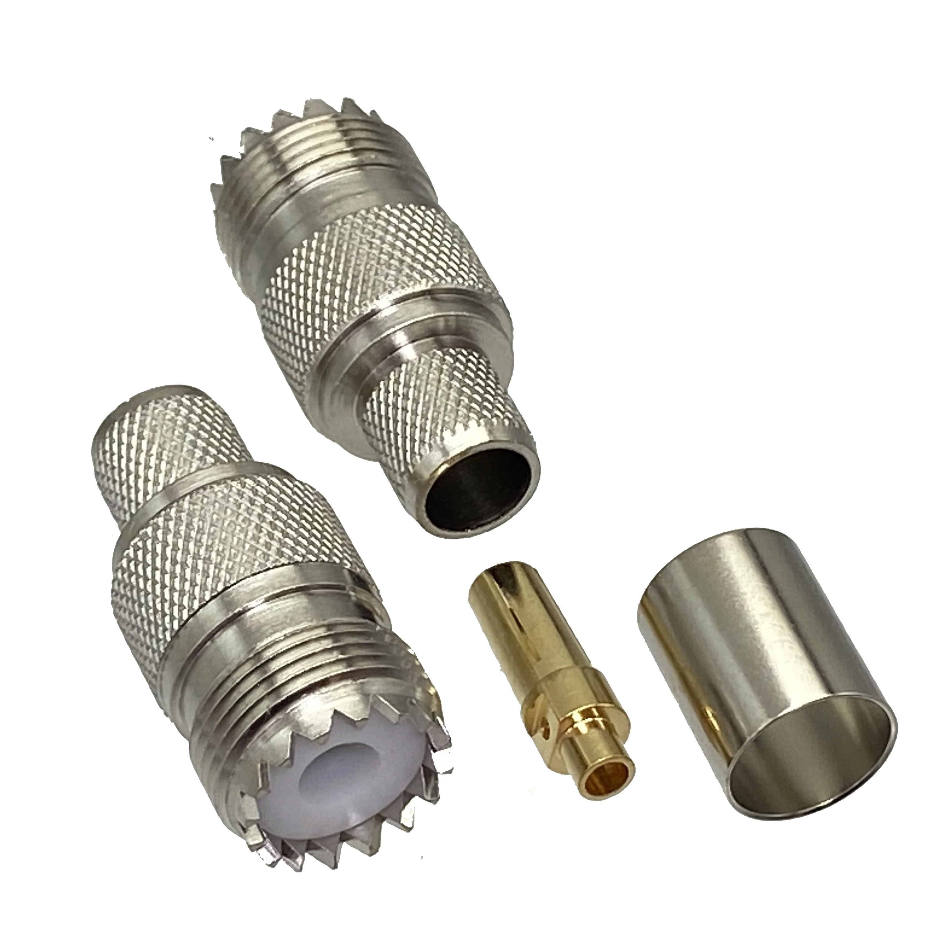 1 Stück Stecker uhf Buchse so239 Buchse Crimp rg8 lmr400 rg213 rg165 Kabel rf Koaxial draht klemmen Image