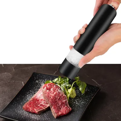 Spice Grinder With LED Light Seasoning Bottle Kitchen Accessories Kitchen Tools Electric Automatic Pepper Salt Mill