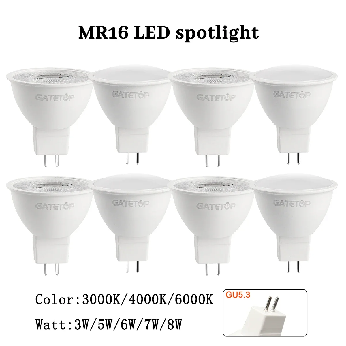 10PCS MR16 LED Strahler Birne GU5.3 Lampada AC 110V 220V 12V Bombillas Spot Licht Ersetzen Die 50W Halogen Lampe Hause Derection