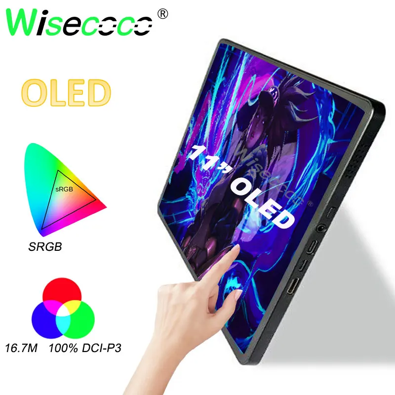 Oled Touch Monitor 11 Zoll 2k Sekundär monitor 1728x2360 ultra dünner tragbarer Monitor amoled Himbeer Pi PC Monitor Image