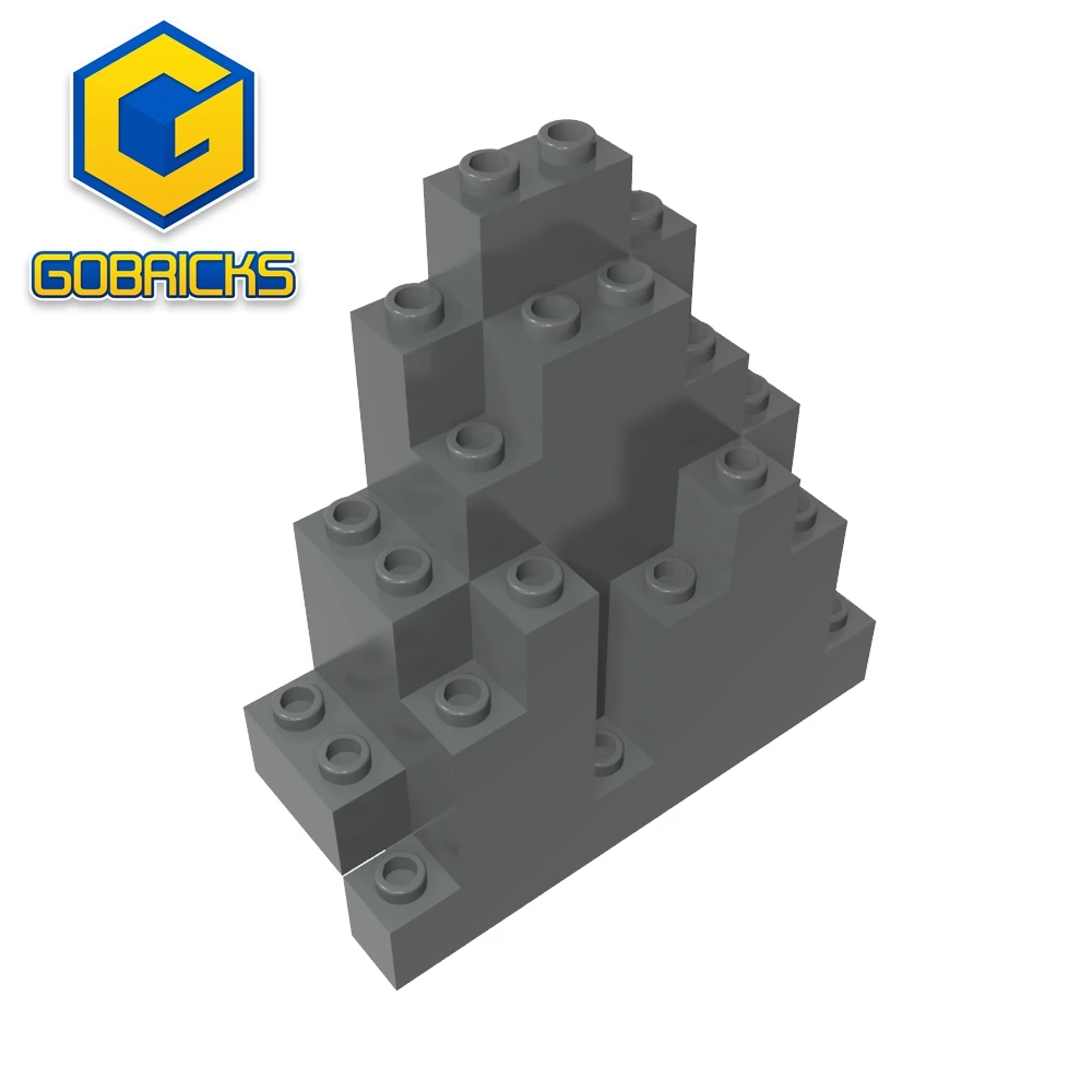 Gobricks GDS-2148 Rock Panel Triangular 3 x 8 x 7 (aka LURP), kompatibel mit Lego 6083, baut Bausteine, Kinderspielzeug zusammen Image