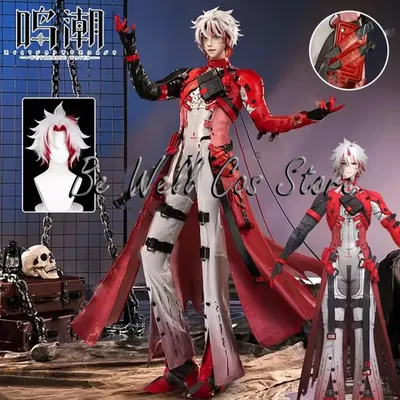 Wuthering Waves Narbe Cosplay Kostüm Perücke Uniform Frauen Männer Halloween Rollenspiel Perücke Schuhe Prop Image