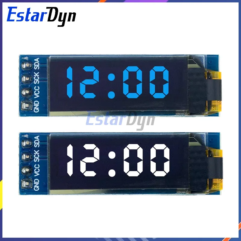 0,91 Zoll OLED-Modul 0,91 Zoll weiß/blau OLED 128 x 32 OLED-LCD-LED-Anzeigemodul 0,91 Zoll IIC kommunizieren für Arduino Image