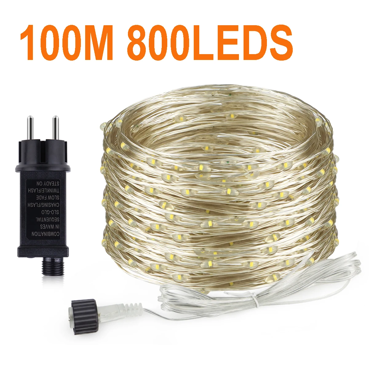 EU uns Stecker 220V 110V bis 24V Lichterketten Urlaub Hochzeit Lichterkette Girlande Lichter für Schlafzimmer Kupferdraht LED Weihnachts dekor