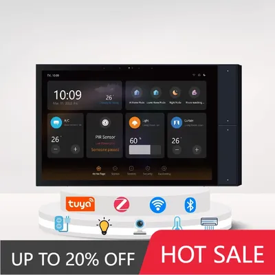 Tuya Smart Home Control Panel 10'' Schalttafel In-Wall Touchscreen Steuerung für verschiedene Tuya Smart Appliances