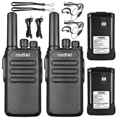 Radtel RT16 Walkie Talkie, wiederaufladbares PMR-Radio, große Reichweite, Zwei-Wege-Radio, Lizenz, kostenlos, Typ C, für Erwachsene, Hotel, Business, Wandern