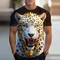 Sommer Männer Kinder 3d gedruckt Leopard T-Shirt Mode Tops T-Shirts männliche Mode Kurzarm Kleidung