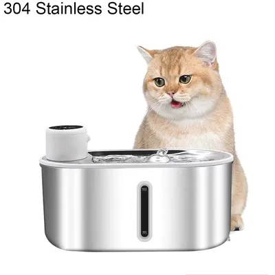 3l drahtloser Katzen trinker 270 ° intelligenter automatischer Infrarot-Sensor trinker Edelstahl Image