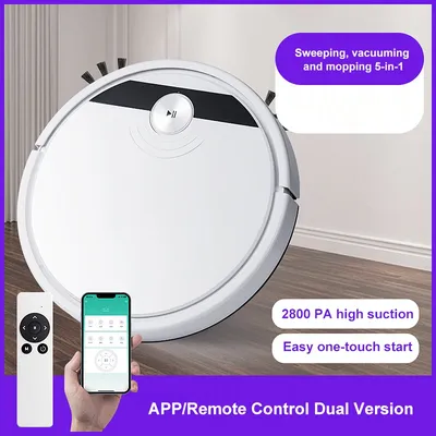 Neue 3-in-1-Roboterstaubsauger, Kehr-und Nass wisch böden, Teppich fernbedienung und App-Kehr boden Image