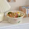 Graffiti Ceramic Bowl Rice Bowl, High Temperature Resistant Noodles in Soup Bowl, Yogurt Salad Bowl, Household Tableware Bowl