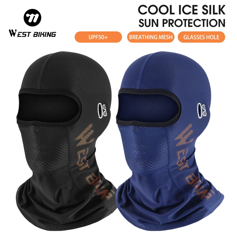 WEST RADFAHREN Sommer Radfahren Kappe Anti-UV Volle Gesicht Abdeckung Atmungsaktive Sport MTB Fahrrad Motorrad Balaclava Fahrrad Helm Liner Caps Image