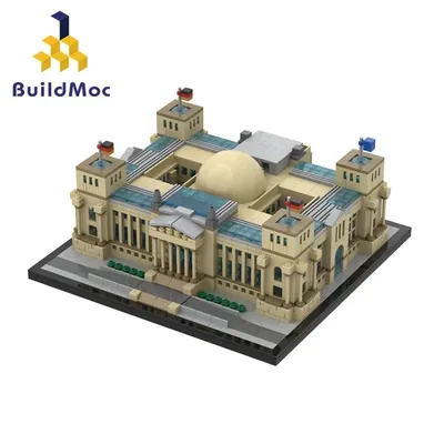 Moc deutschland konferenz raum reichstag-berlin bausteine kit gebäude architektur ziegel spielzeug für kinder geburtstags geschenke Image