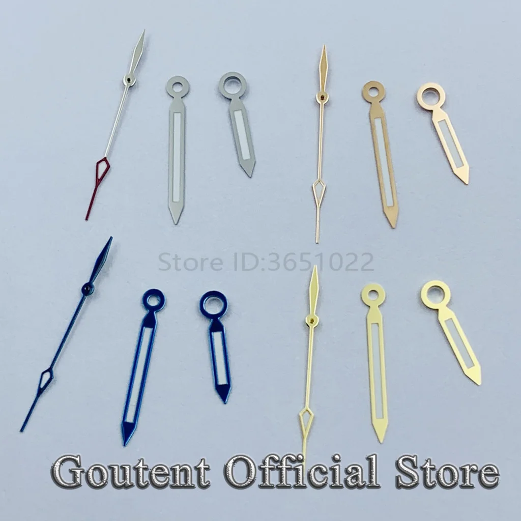 Goutent grün leuchtendes Gold, Silber, Gold, Roséblau, Uhrzeiger, passend für ETA 2836 2824 DG2813 3804 Miyota 8215 821A NH35 NH36 Uhrwerk Image