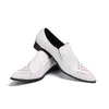 Christia Bella Britische weiße Echtleder-Herrenschuhe für Hochzeit, Party, formelle Lederschuhe,