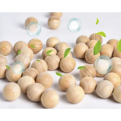 50 Pcs /5pcs Wardrobe Clothes Drawer Mildew Pest Control Wood Ball Moth Insect Camphor Bug Repellent