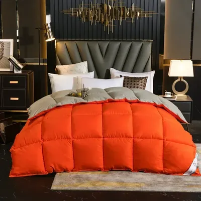 Home Comforter Winter Quilted Blanket Goose Down Duvet Quilt 100% Cotton Cover King Queen Blanket Size Twin Stitch Одеяло 이불 이불