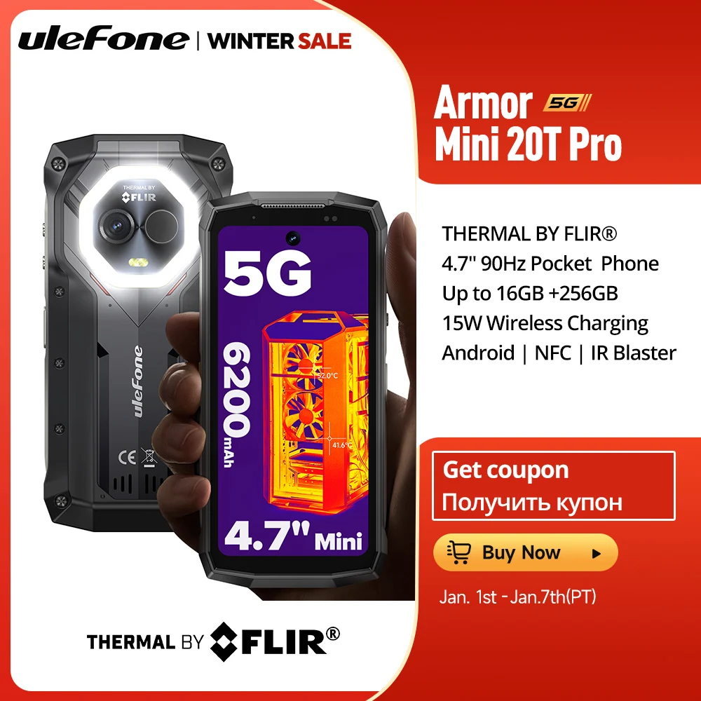 Ulefone Armor Mini 20T Pro 5G THERMAL BY FLIR® 4.7