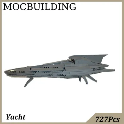 Yacht Raumschiff Modell Raum Film Moc Baustein Ziegel Spielzeug für Kinder Geburtstags geschenk Image
