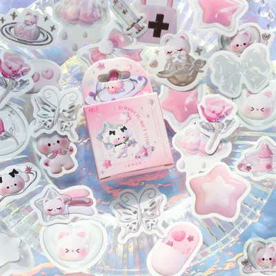 Boxed Aufkleber Sweetheart Cute Cartoon Genie Seal Aufkleber Handkonto Dekoration Landschaft Aufkleber Goo Kartenaufkleber Kinderspielzeug Image