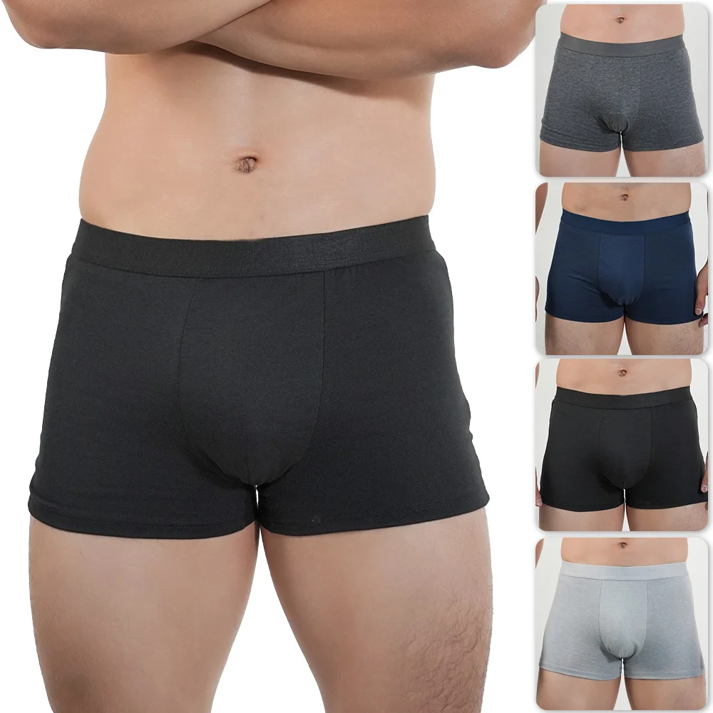 Boxer Männer Baumwolle Herren Unterwäsche Männliche Unterwäsche Boxer Shorts Homme Schwarz Blau Grau Mann Sport Solide Unterhose Badehose Sexy L-4XL