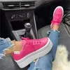 Neue Art Plattform weiße Schuhe Frau Turnschuhe Mode Damen Turnschuhe Körbe Femme lässig klobige Turnschuhe Frau große Größe 43