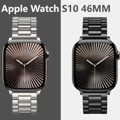 Edelstahl armband für Apple Uhren armband 46mm Metall Armband Armband Correa iwatch Serie 10 46mm Armbänder Zubehör Image