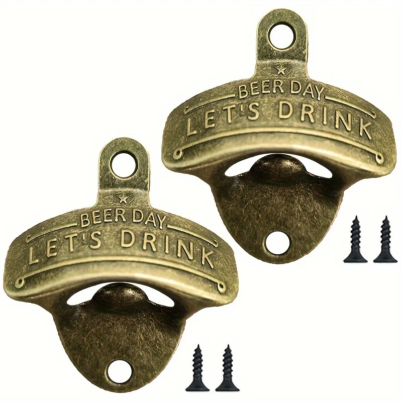 1/2/5/10 stücke Vintage Flaschenöffner Bier Tag Retro Flaschenöffner Wand Montiert für Pub BBQ DIY Solide Bier Opener Küche Gadgets
